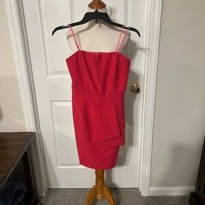 NWOT Adelyn Rae Strapless Hot Pink Mini Dress